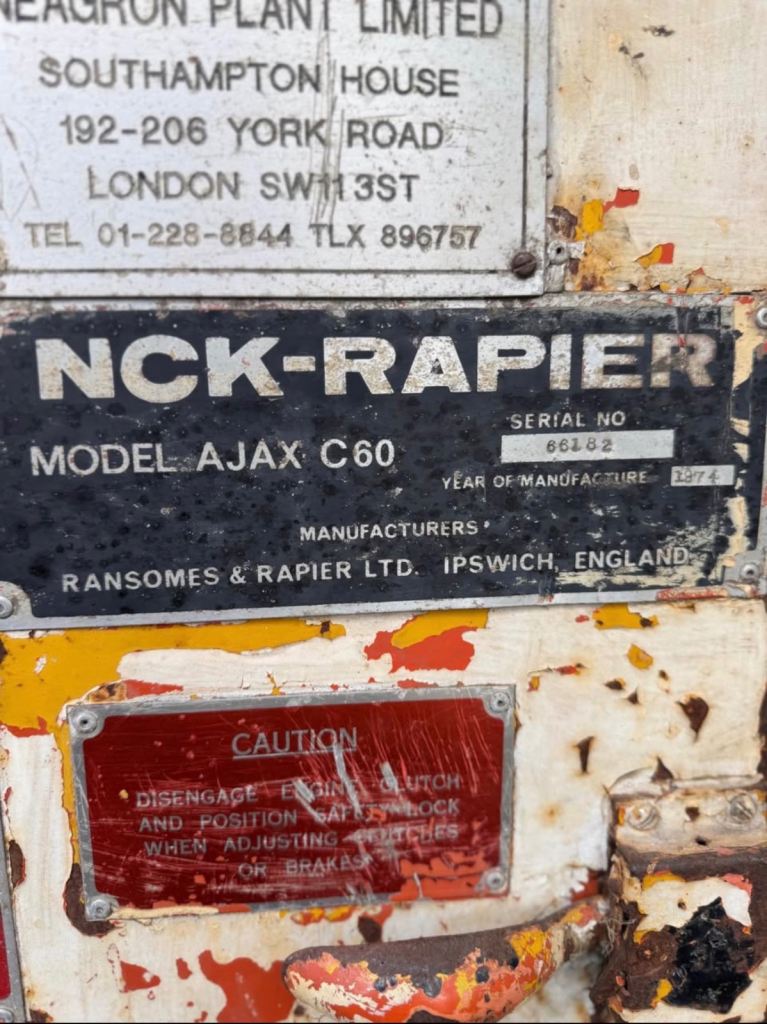 NCK Rapier Lattice Boom Crawler Crane - Ajax C60