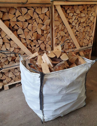 LOGS TON BULK BAG KILN DRY HARDWOOD £125 INC FREE LOCAL DELIVERY BIRCH ASH OAK BEECH FIREWOOD