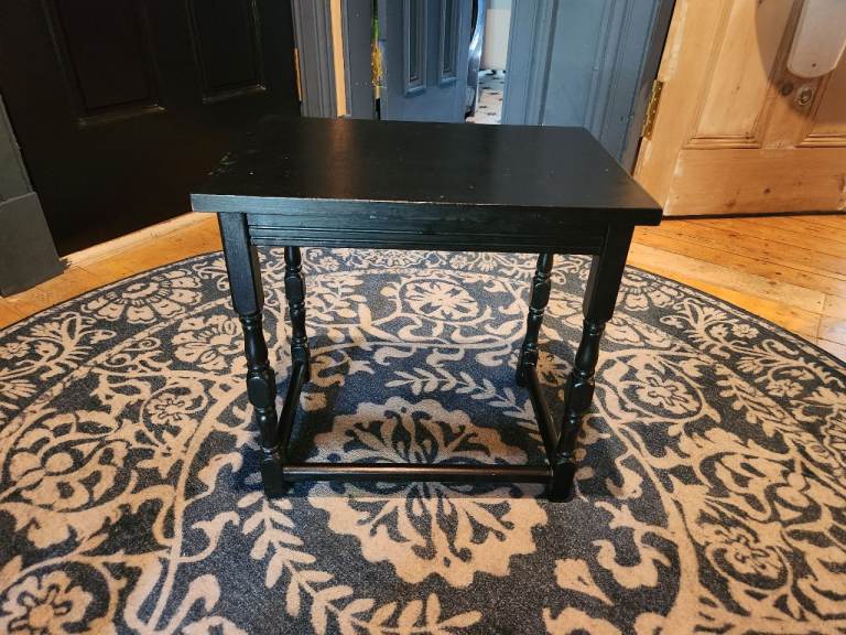Black side table