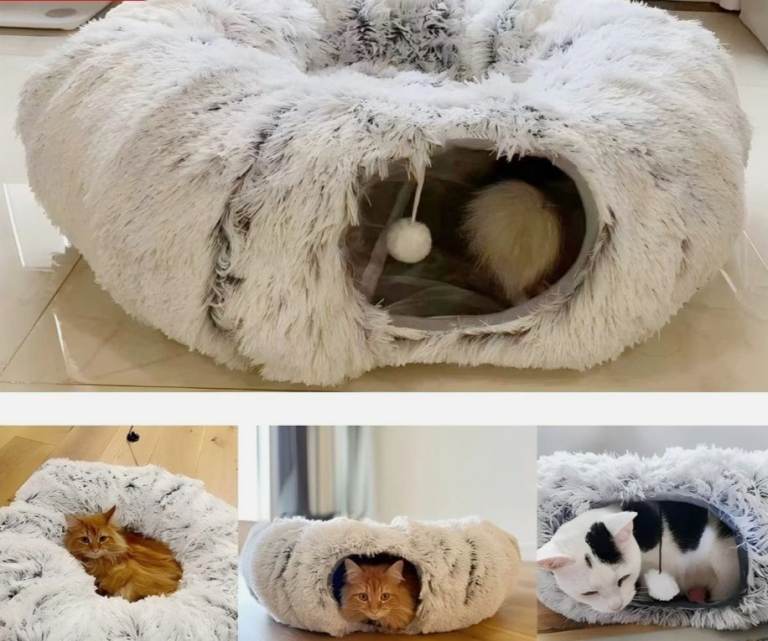 Cat/kitten  Doughnut tunnel grey BNIB