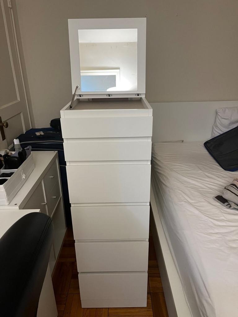 IKEA tall boy chest of drawers ( mirror ) 