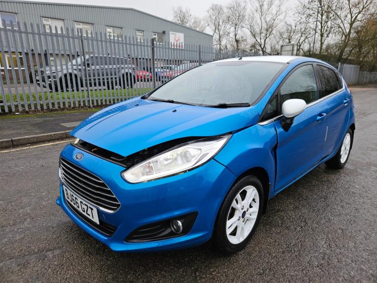 2016 66 FORD FIESTA 1.0 EcoBoost Zetec Blue 5dr Damaged Salvage