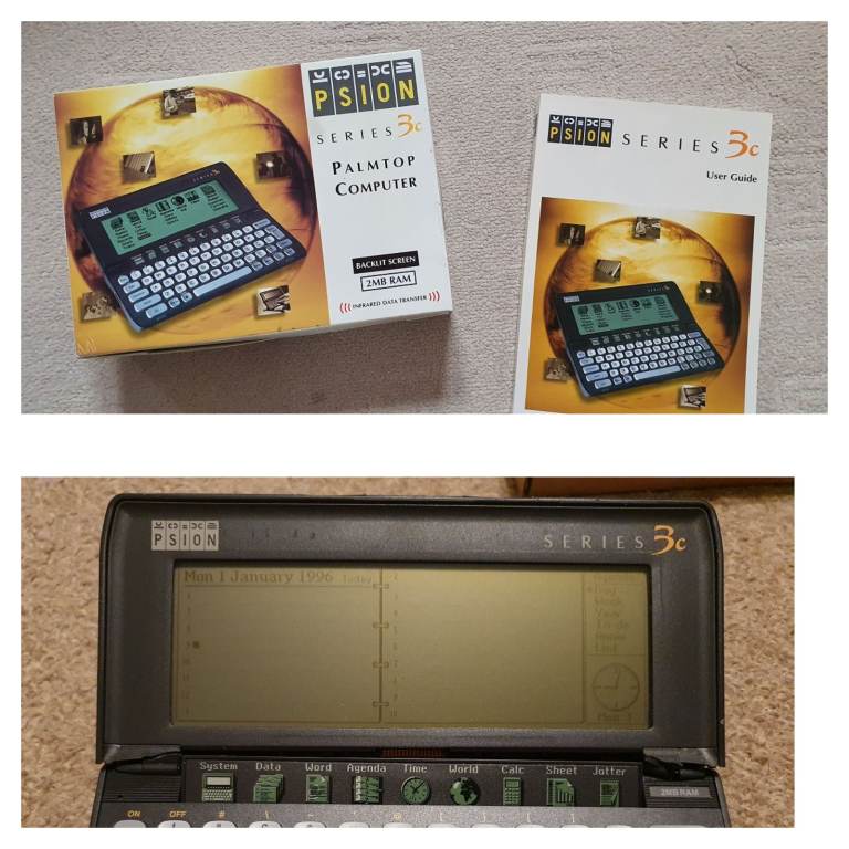 Rare Retro Vintage Psion Series 3C personal digital assistant - working condition