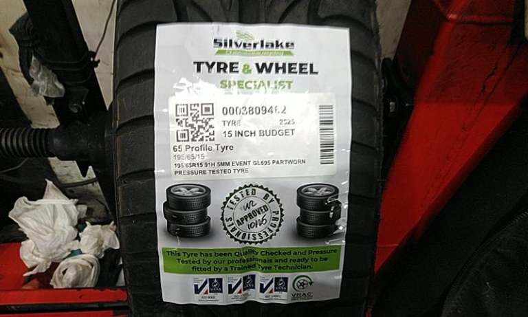 195/65r15 91h 5mm Event Gl695 Partworn Pressure Tested Tyre