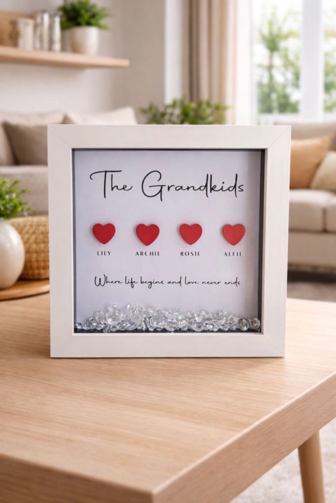 Personalised the grandkids Shadow Box Frame 'The Grandkids' Decor