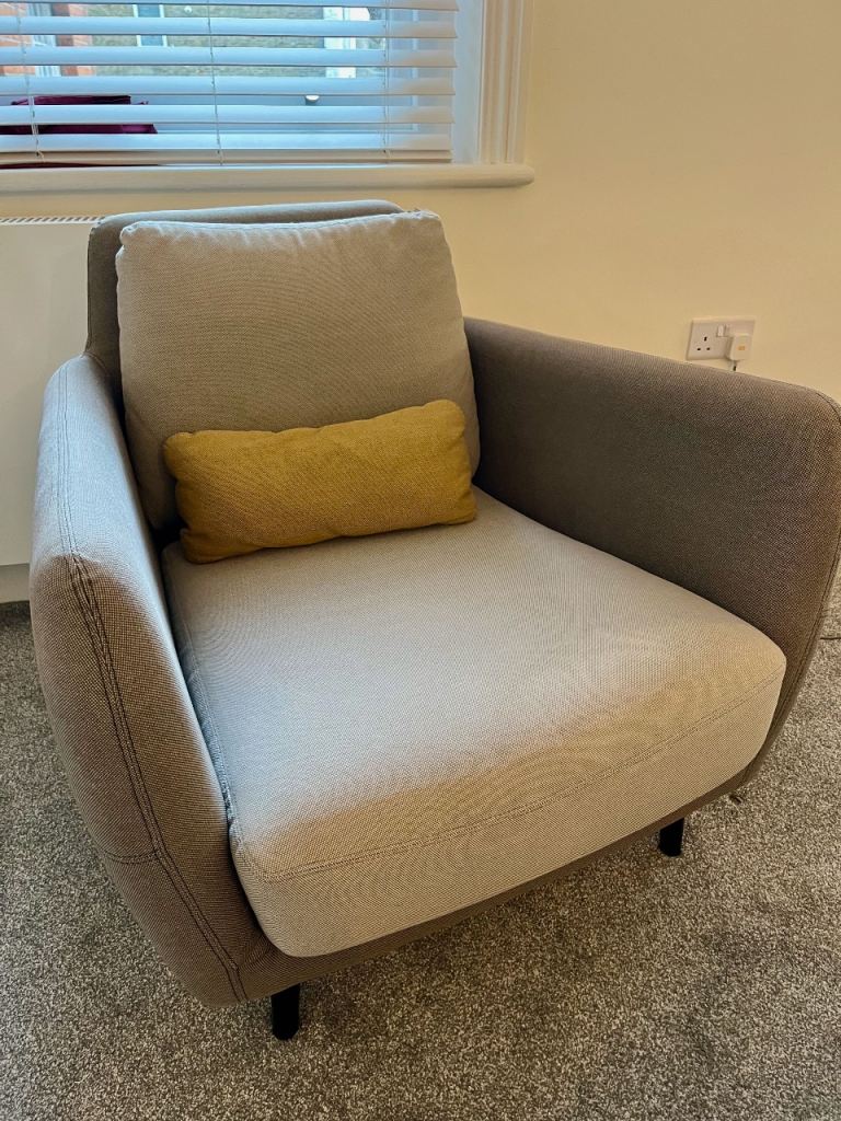 Habitat Ella armchair with footrest