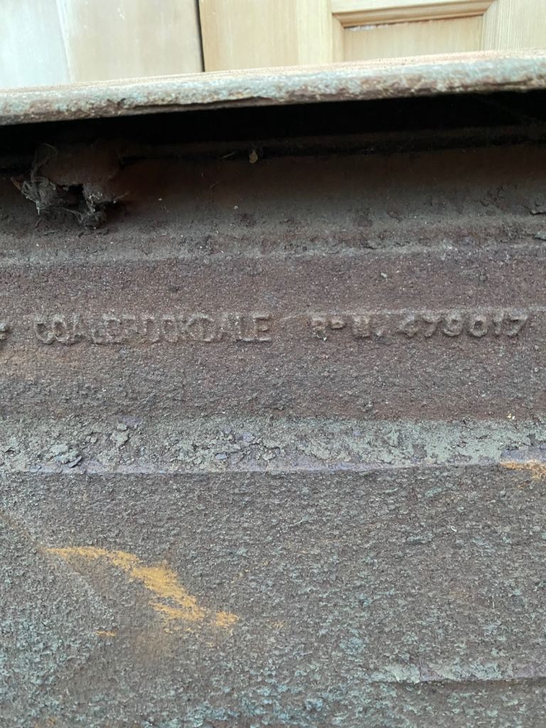 Edwardian Coalbrookdale cast iron fireplace 