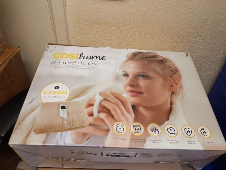 Cosi home heated throw size 160x130cm