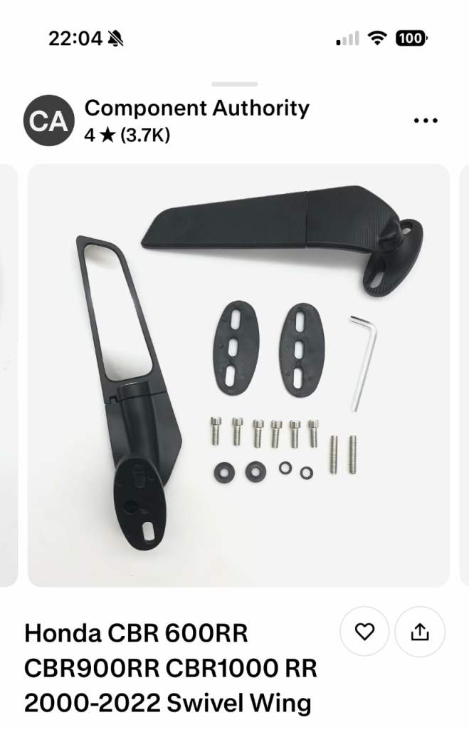 Motorbike Swivel mirrors 