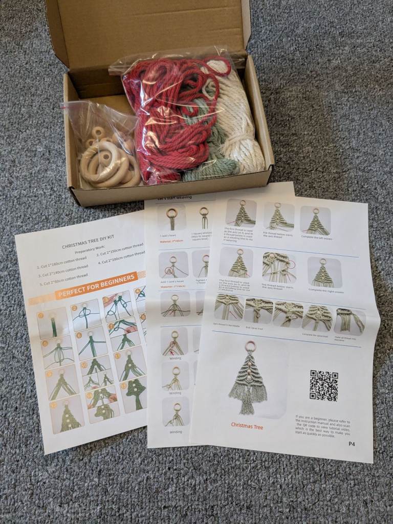 CHRISTMAS TREE DIY KIT Macrame 