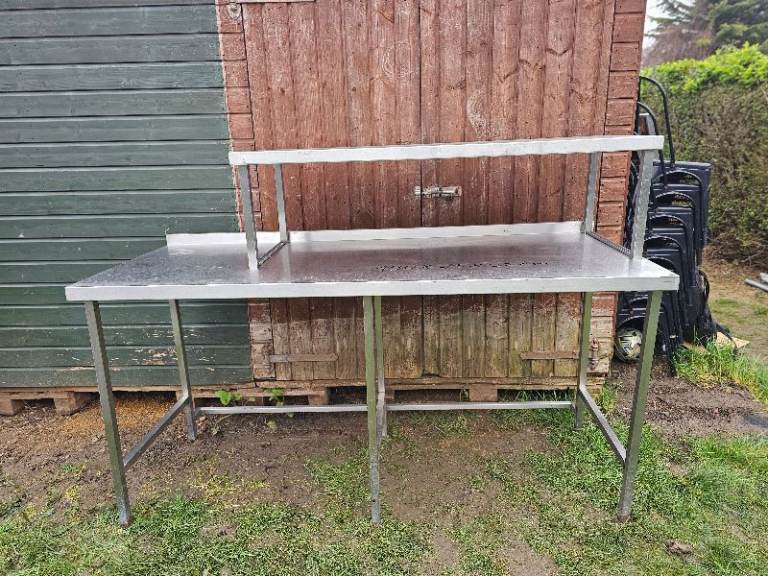 Stainless steel tables and sinks 