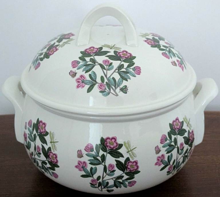 1972 VINTAGE PORTMEIRION BOTANIC GARDEN LIDDED CASSEROLE DISH RHODODENDRON 6PT/3.4L