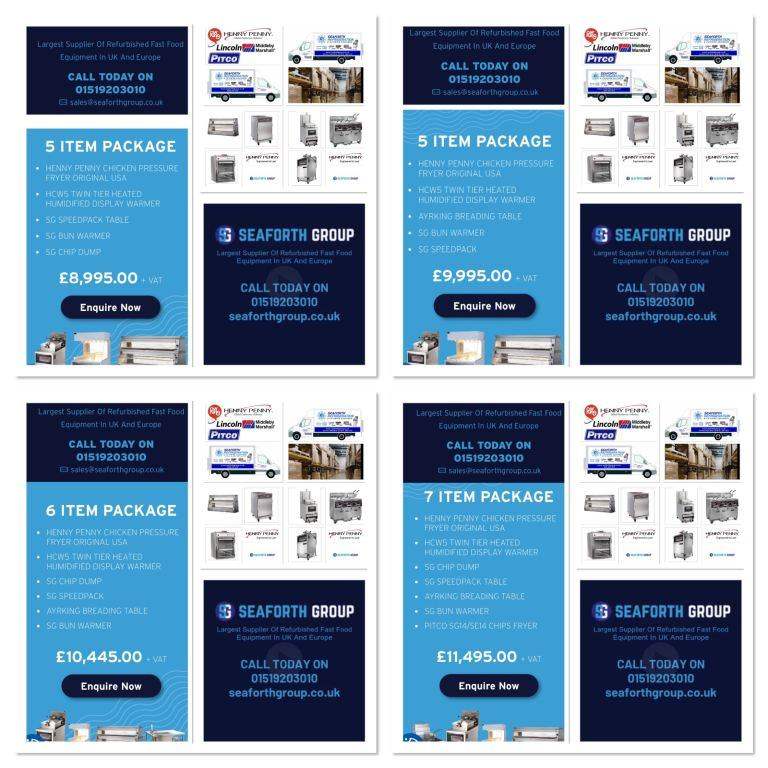 Henny Penny Equipment Chicken Shop package sets FREE UK Delivery Warranty Included