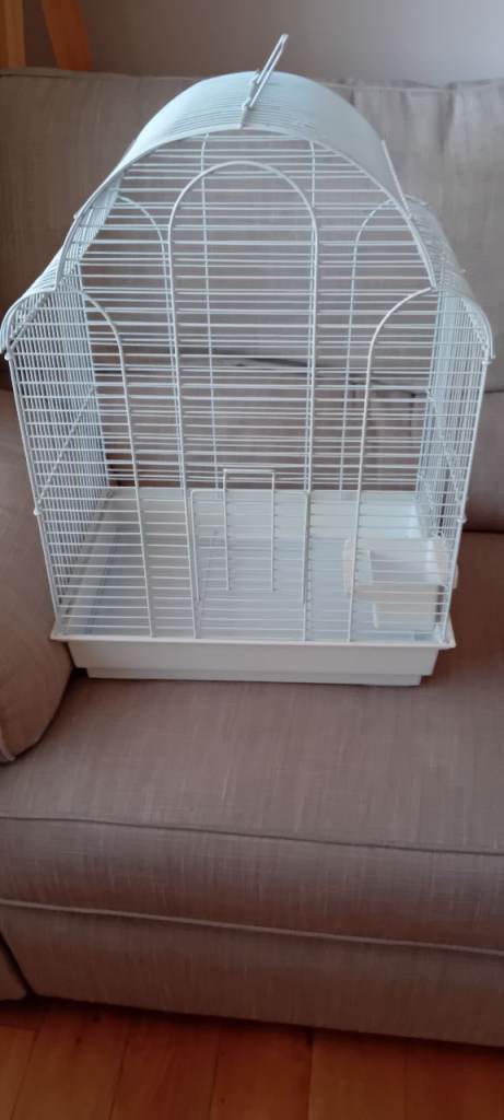 image for White Budgie travel cage
