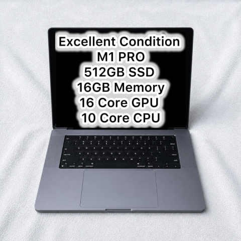 2022 - MacBook Pro 16” M1 PRO - 16GB - 512GB - 16 Core GPU - 10
