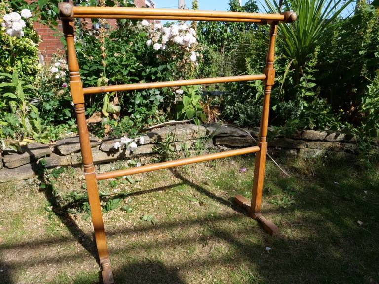 Vintage Wooden Towel Rack