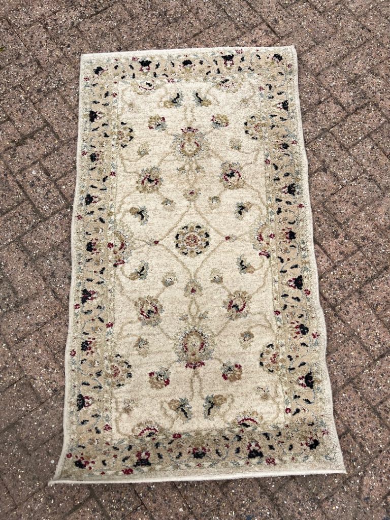 FREE Floral Beige and Multicoloured Rug – Good Condition