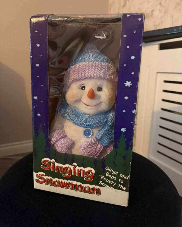 Xmas vintage singing snowman 