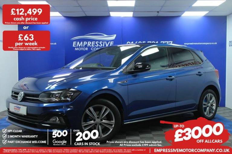 2019 19 VOLKSWAGEN POLO 1.0 TSI GPF R-LINE HATCHBACK 5DR PETROL MANUAL EURO 6 (S