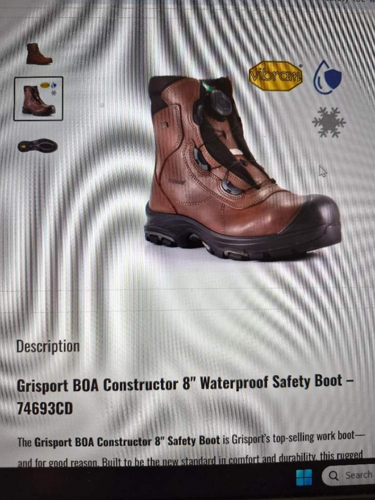 Grisport safety boots BOA  size 8 and 9