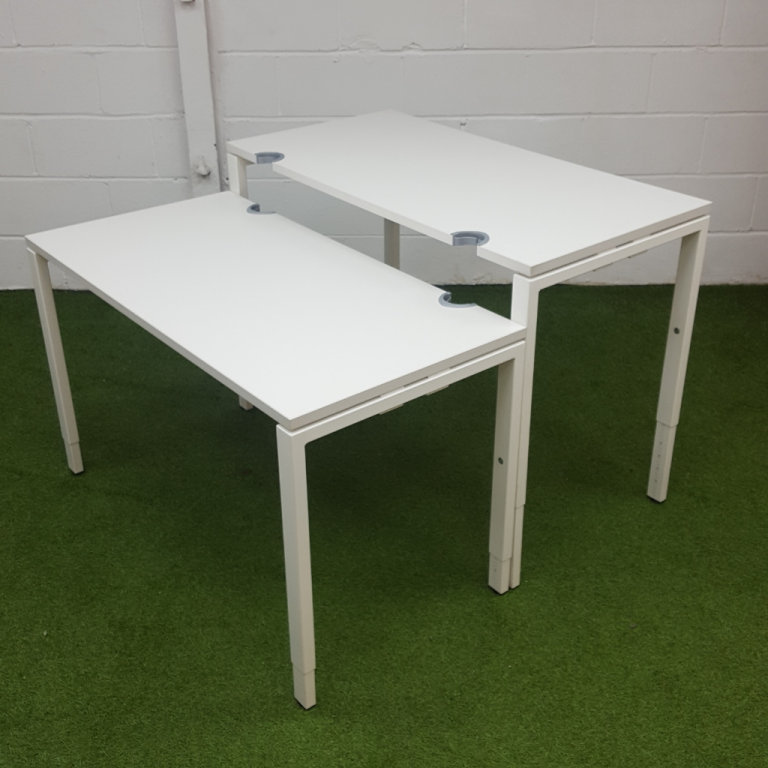 HAWORTH WHITE SIGNLE DESK - 1200MM X 600MM - BISHOPS STORTFORD