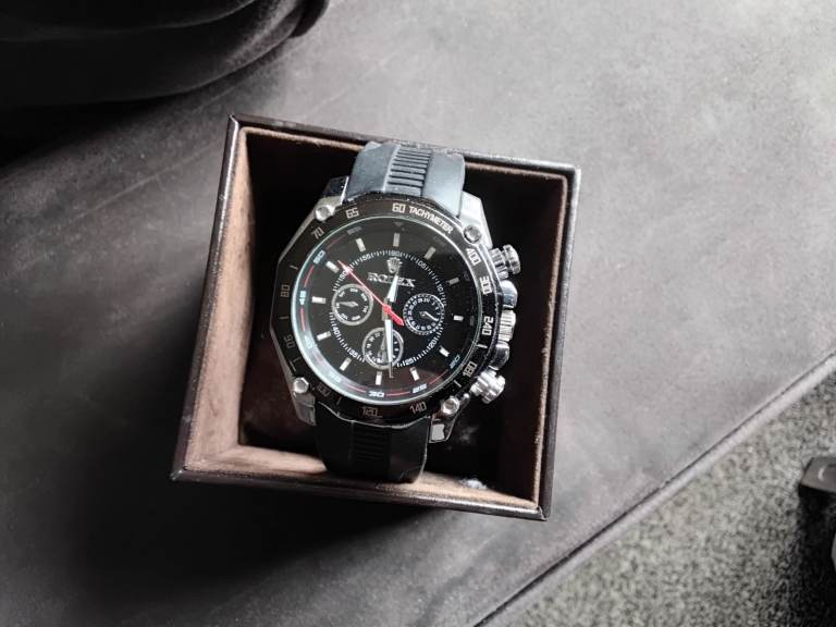 Black Chronograph Watch - Unused, As Good As New