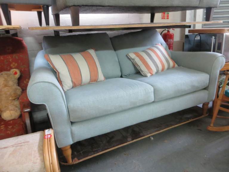 Modern Light Blue 2 / 3 Seater Sofa (Kenilworth Lions Furnitire Store) Ref. G30
