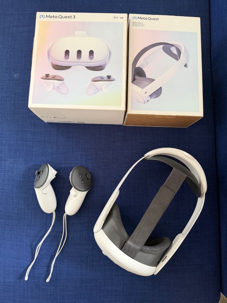 OCULUS META QUEST 3 512GB With Controllers & Meta Quest 3 Elite Strap 