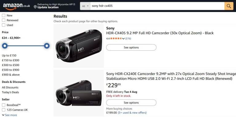 Sony HDR-CX405 Full HD Camcorder – Excellent Condition