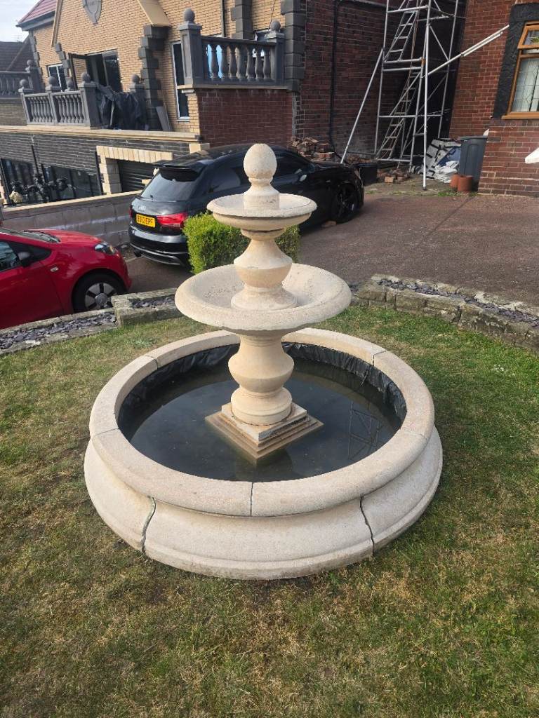 LARGE STONE WATER FOUNTAIN