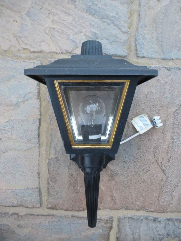 Black Outdoor Wall Light. Victorian style. Good condition. No longer needed.