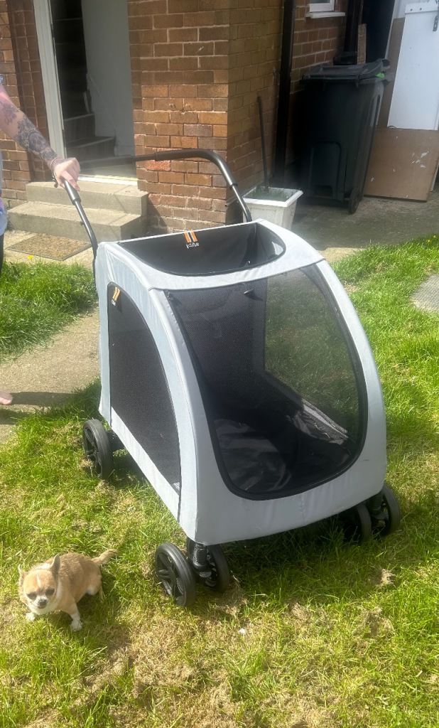 Dog carrier flat bed pram disabled large 