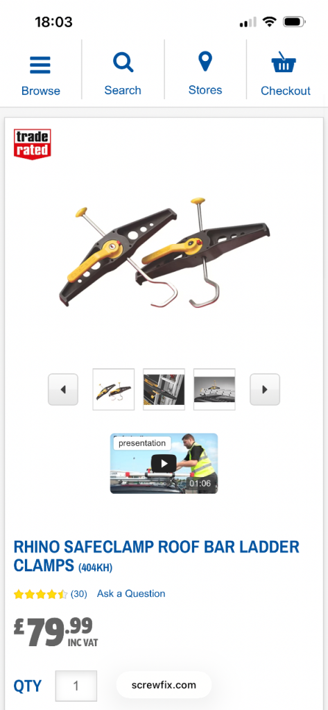 Rhino clamps brand new