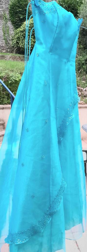 Beautiful, Shimmery Prom Dress/ Gown, size 8/ 10 full length; underlayers