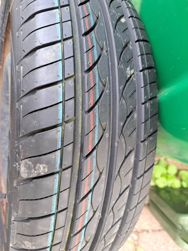 For sale: unused car tyre with wheel