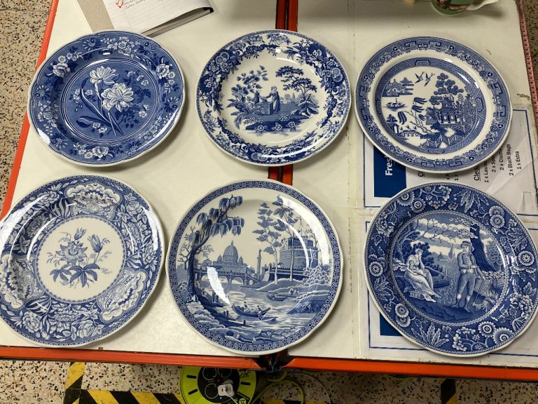 6 Spode ‘Blue Room’ Collection Plates  