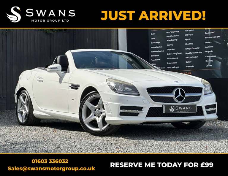 2013 Mercedes-Benz SLK 1.8 SLK200 AMG Sport Convertible 2dr Petrol G-Tronic+ Euro 5 (s/s) (184 ps...