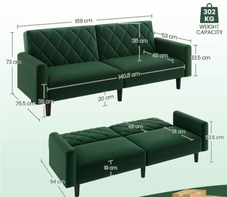 Green sofa