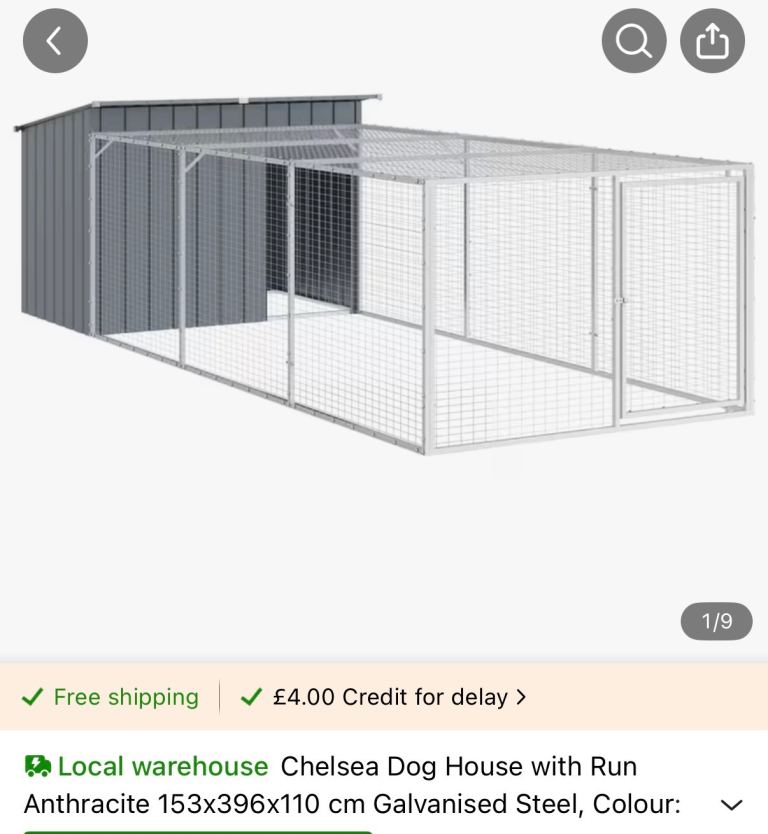 Dog run and shelter