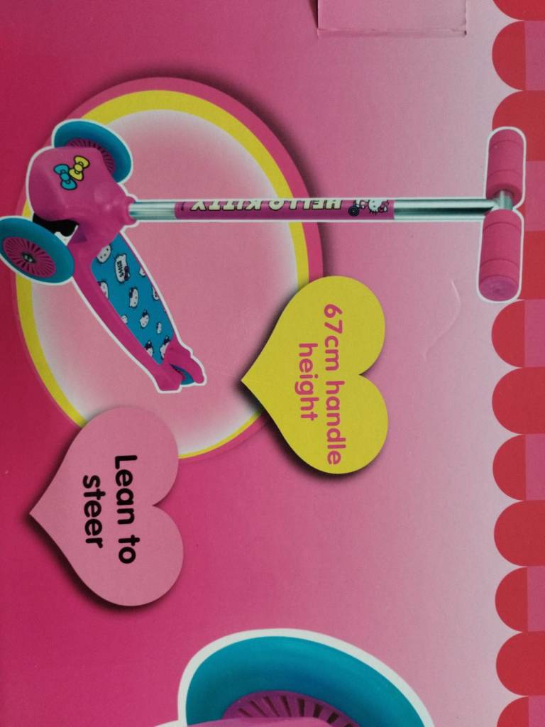 Brand new in original packaging Hello Kitty 3 Wheeled Scooter move n groove