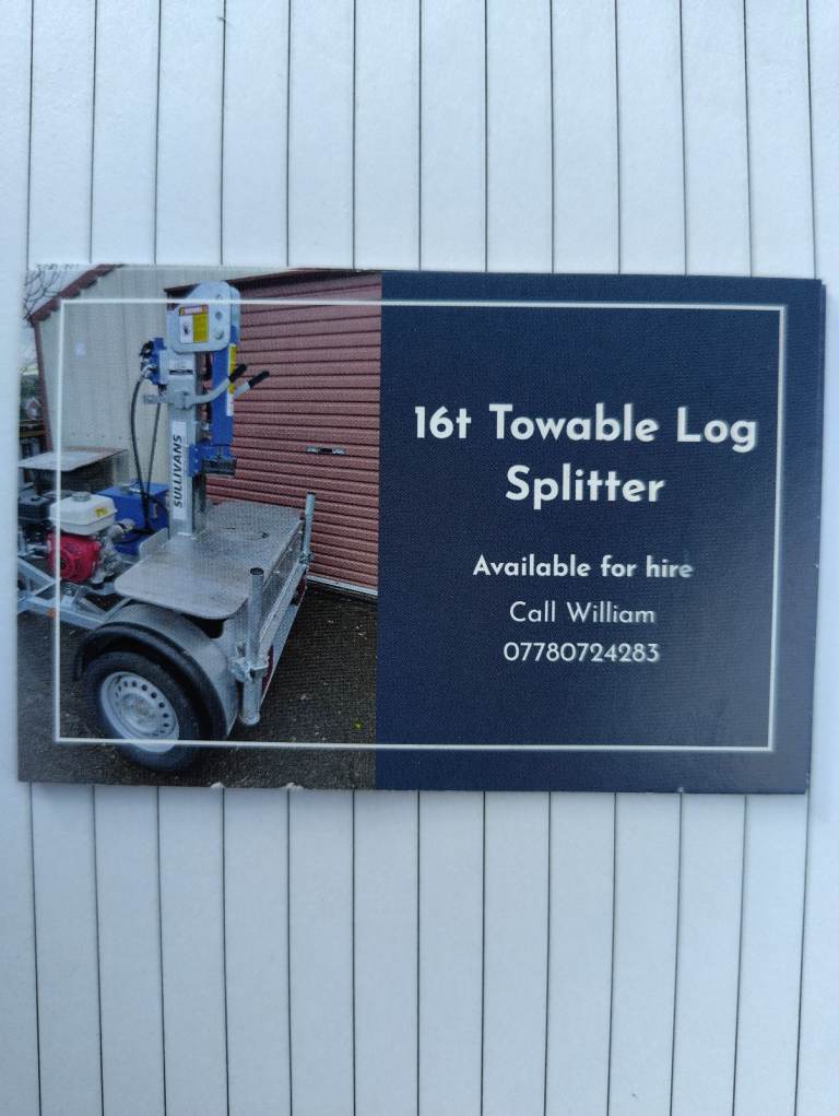 16t towable log splitter available for hire 