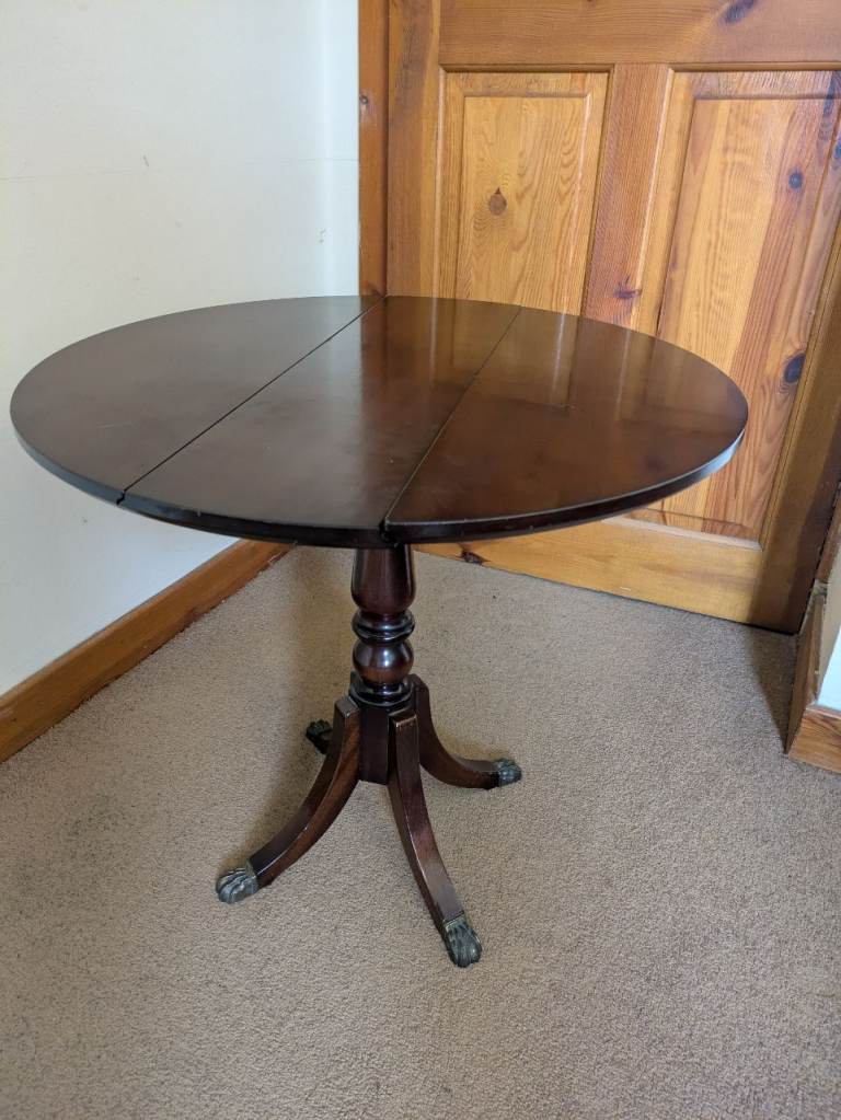 Coffee Table Side Table Folding Round solid Wood