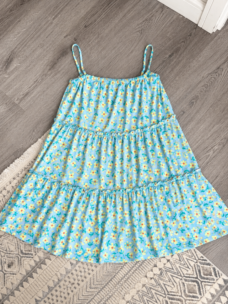 Urband Threads Lovely Blue Floral Summer Dress – As Good As New