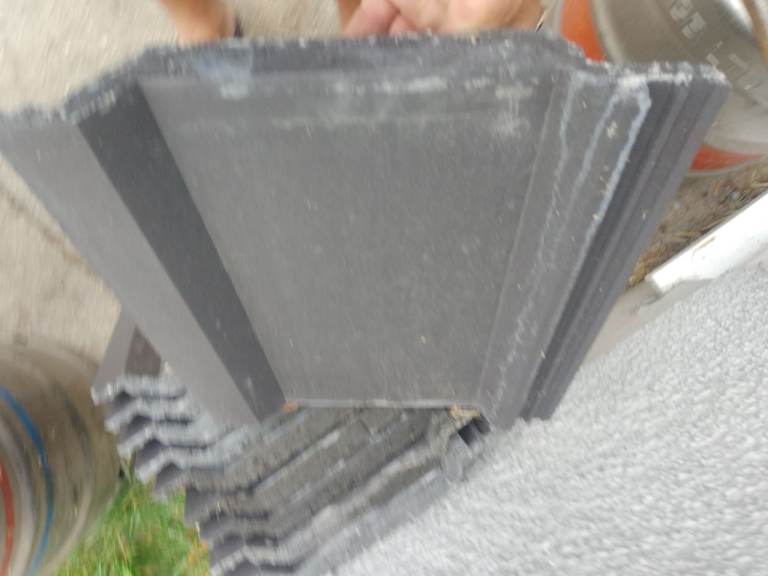 Roofing Ridge Tiles - New Grey Concrete Angle