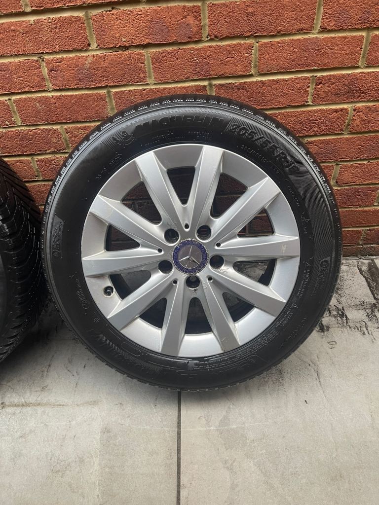 2 Mercedes alloy wheels 16” with Michelin tyres  205/55/16
