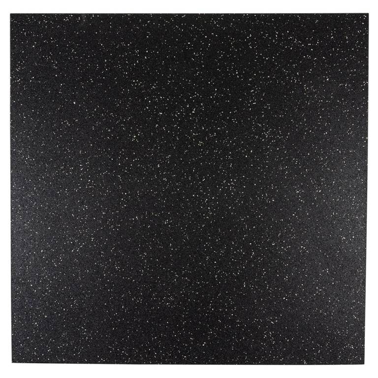 Economy - 15mm 1m² Black & White Rubber Gym Flooring Tiles
