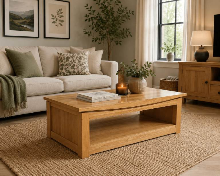 Oak Furniture Land Solid Oak Large Coffee Table