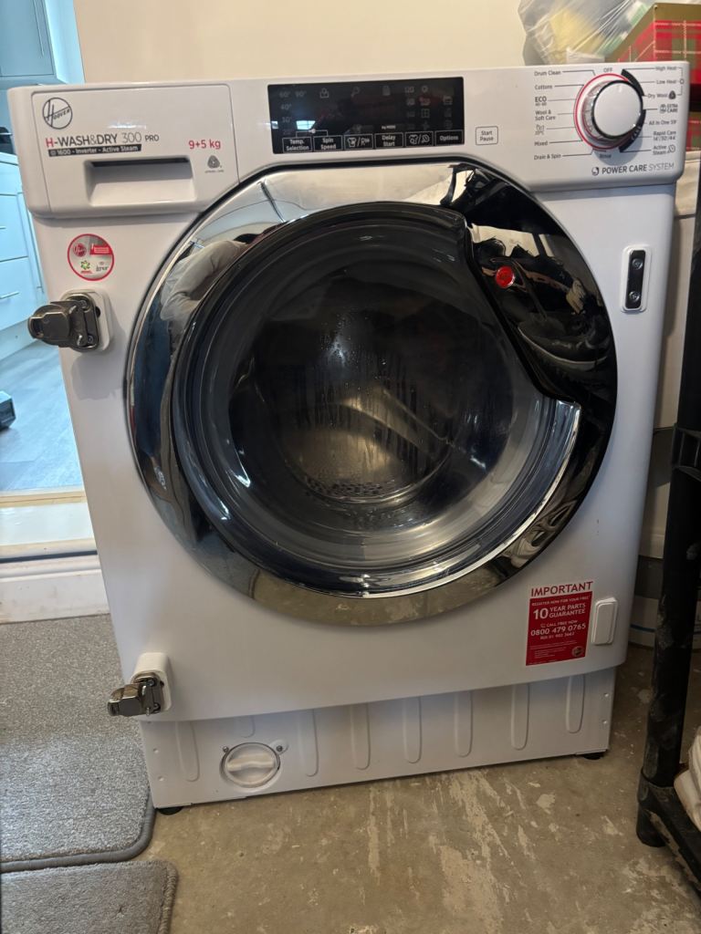 Hoover H wash and dry 300 pro HBDOS 695TAMCE 80 integrated 9kg washer dryer