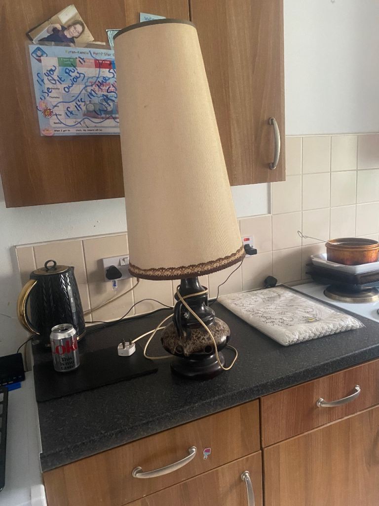 1970s west German fat lava ceramic floor lamp 