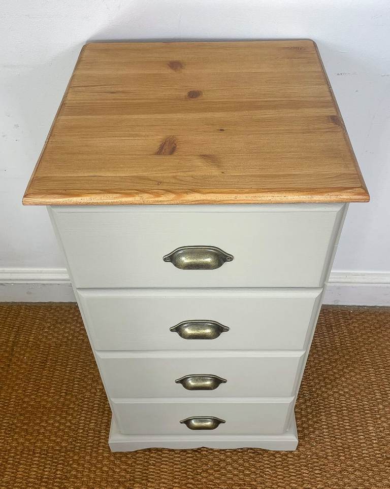 4ft Double merchant chest of drawers + matching Tallboy bedside table ...